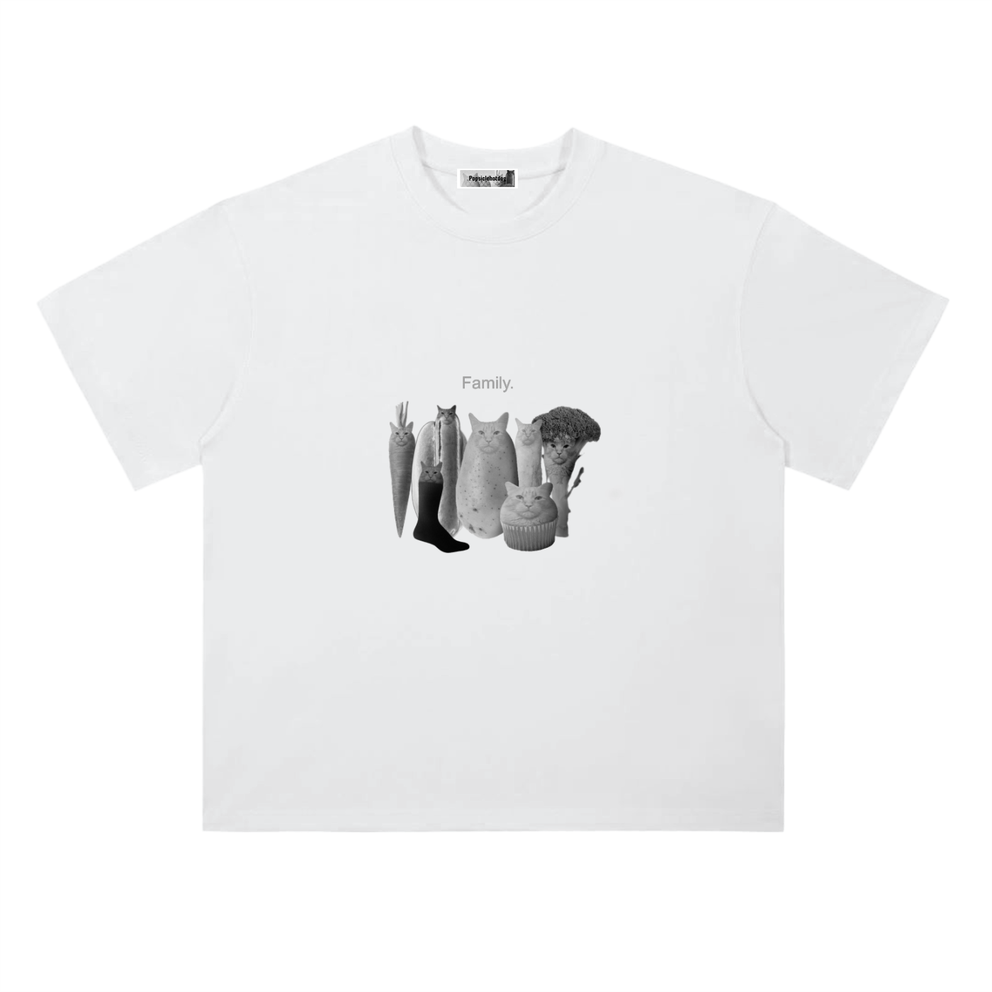 Family BW Heavyweight Drop Shoulder Cotton T-Shirt