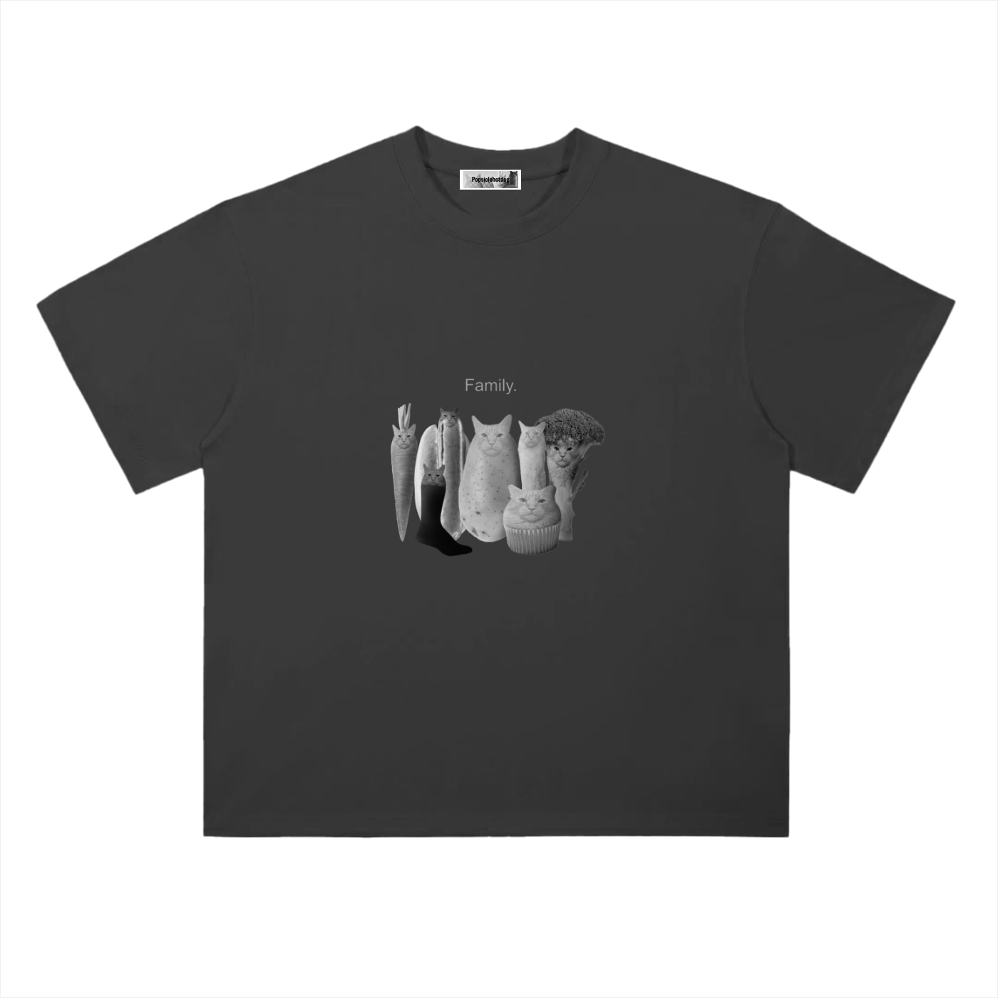 Family BW Heavyweight Drop Shoulder Cotton T-Shirt