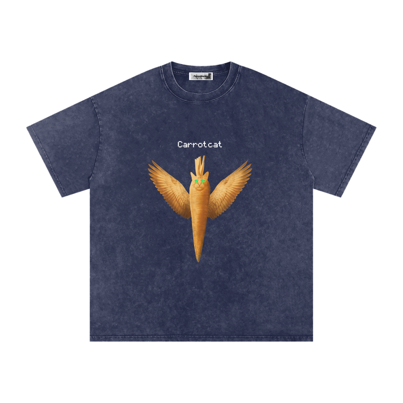 CarrotCat of Undying Snow Washed Oversized Cotton T-Shirt