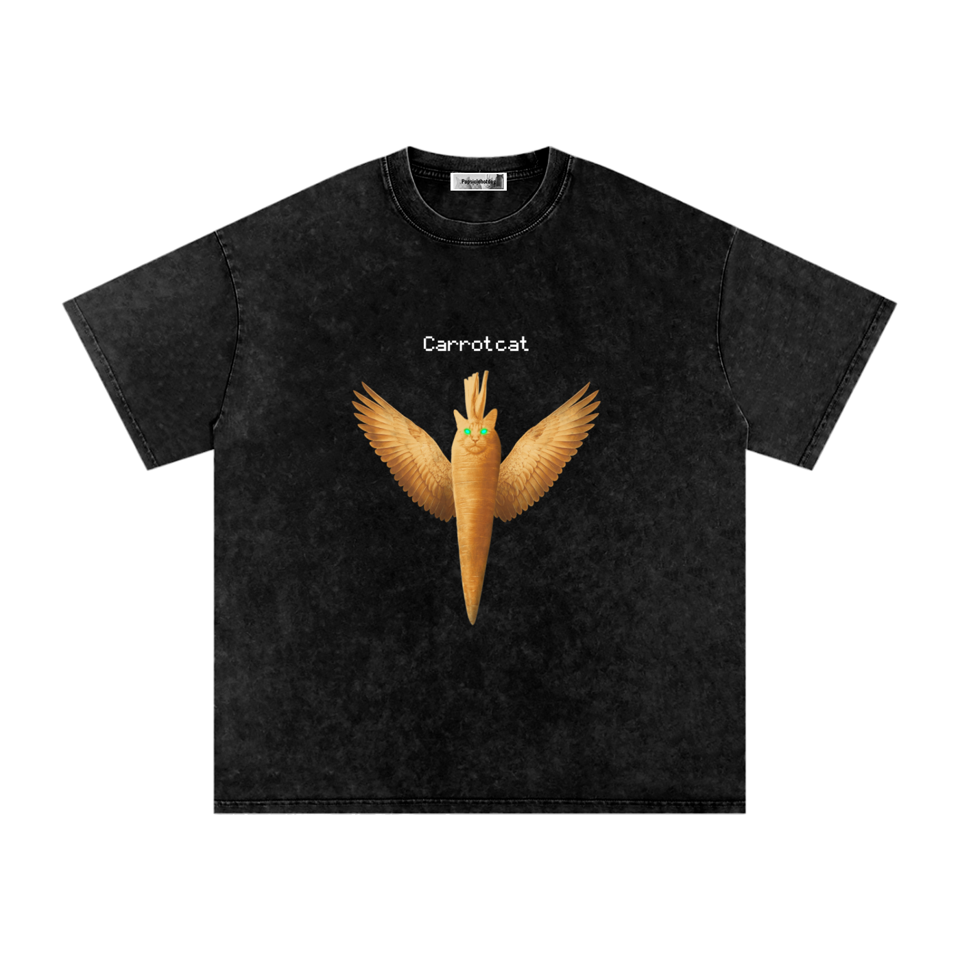 CarrotCat of Undying Snow Washed Oversized Cotton T-Shirt