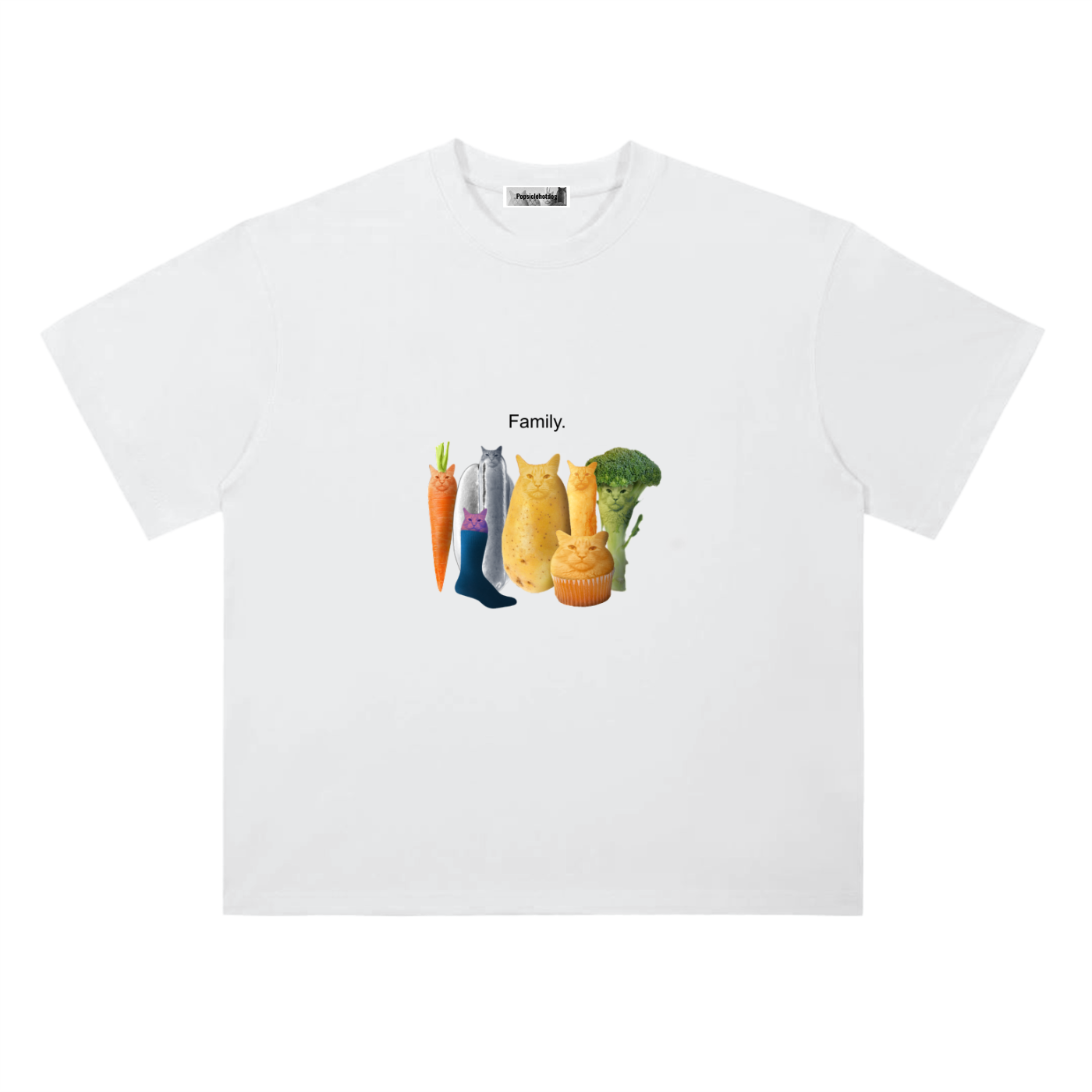 Family Heavyweight Drop Shoulder Cotton T-Shirt